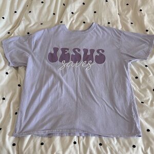 Freeze Lavender Crewneck Tee with Printed Label